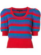 Marc Jacobs Striped Knitted Top - Blue