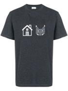 Maison Kitsuné House And Fox T-shirt - Grey