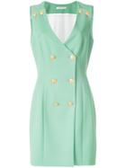 Pierre Balmain V-neck Button Over Dress - Green