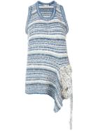 Stella Mccartney Deconstructed Knit Top - Blue