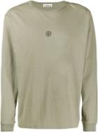 Stone Island Logo Print Sweatshirt - Green