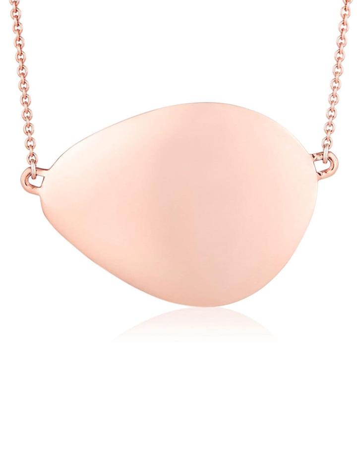 Monica Vinader Rp Nura Large Teardrop Rose Gold Necklace - Pink