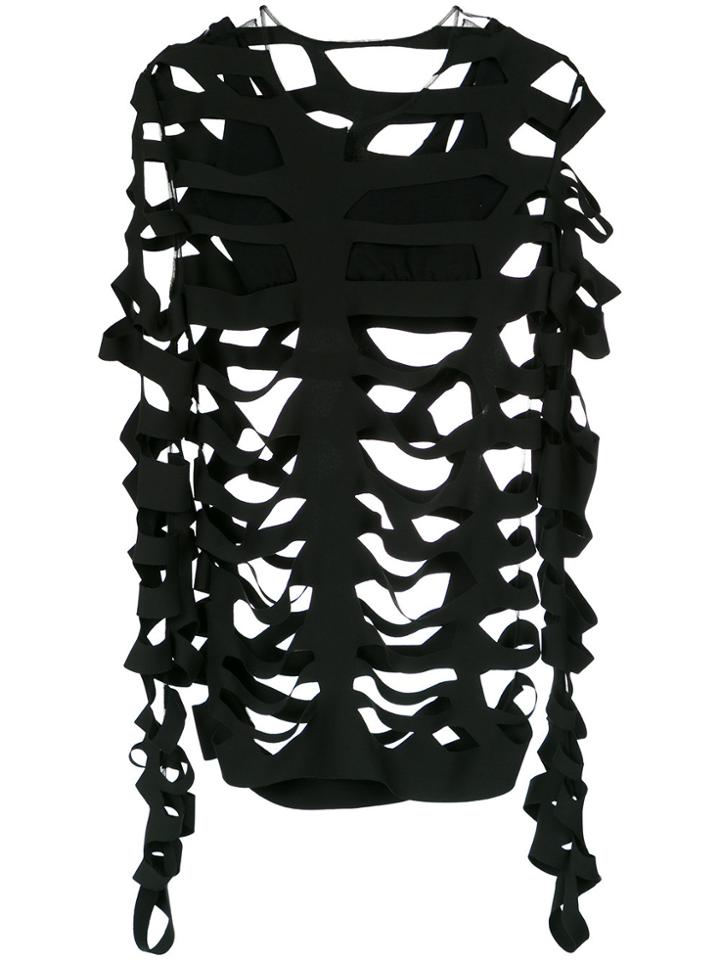 Gloria Coelho Cut Out Long Sleeved T-shirt - Black
