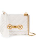 Versace Small Quilted Icon Shoulder Bag - White