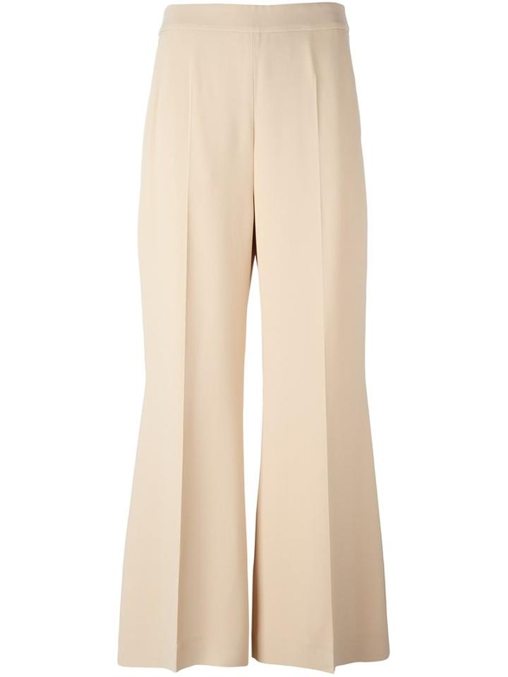 Sportmax Flared Trousers, Women's, Size: 40, Nude/neutrals, Viscose/acetate/spandex/elastane