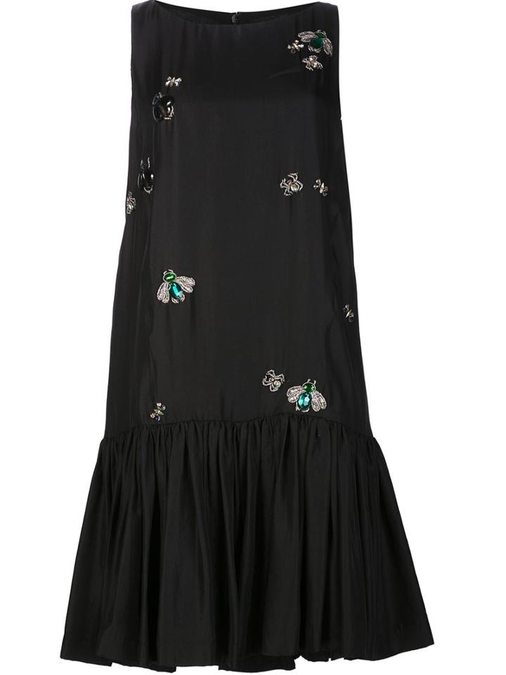 Zac Zac Posen Embellished Dress, Women's, Size: 10, Black, Silk