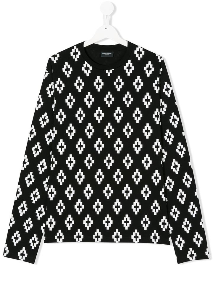 Marcelo Burlon County Of Milan Kids - Teen Sheg Sweatshirt - Kids - Cotton - 14 Yrs, Black