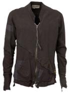 Greg Lauren Patchwork Zip Jacket, Men's, Size: 4, Grey, Cotton