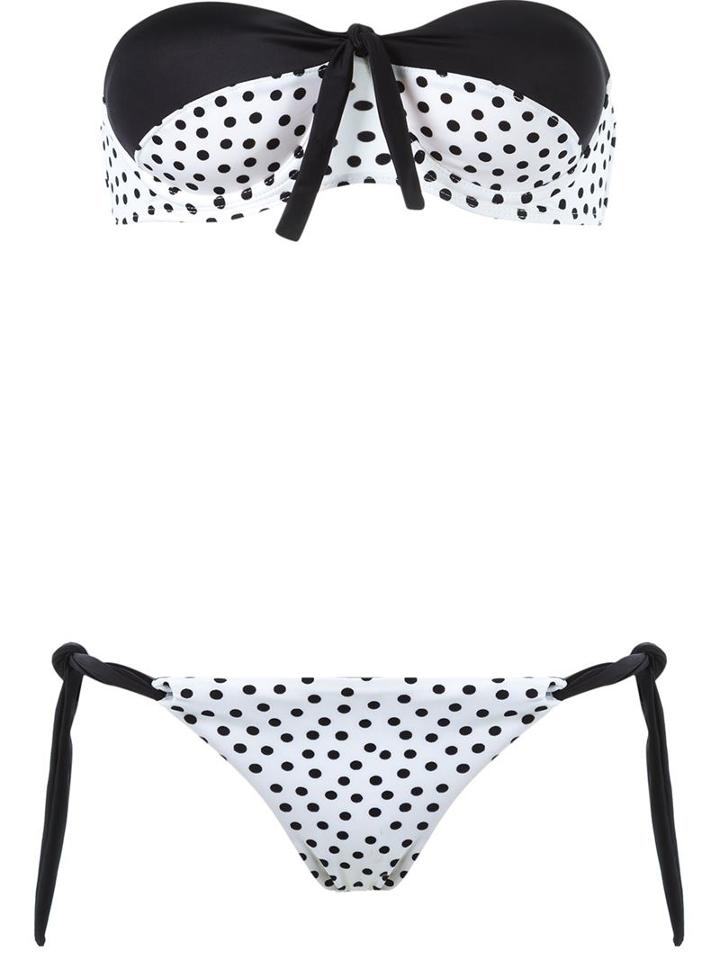 Brigitte Bandeau Bikini Set, Women's, Size: Medium, Black, Polyamide/spandex/elastane