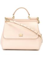 Dolce & Gabbana Large 'sicily' Tote, Women's, Pink/purple, Calf Leather