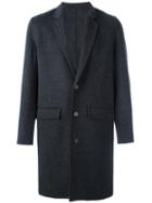 Harmony Paris Buttoned Coat, Men's, Size: 48, Grey, Wool/cashmere