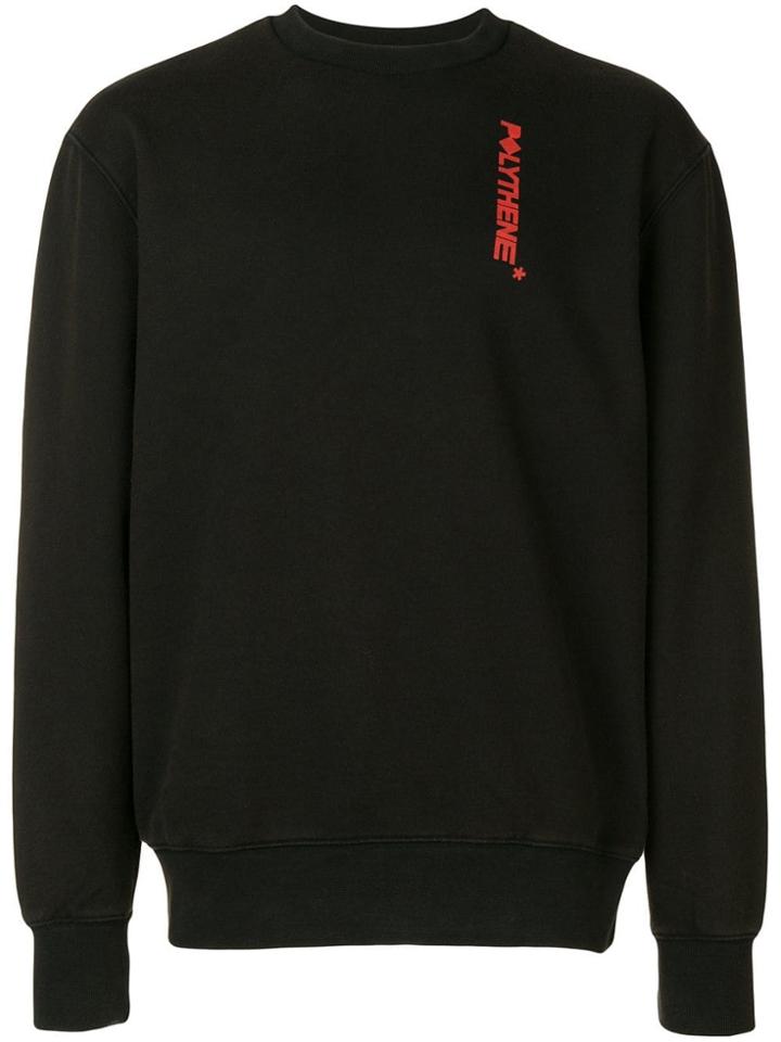 Polythene* Optics Contrast Logo Sweatshirt - Black