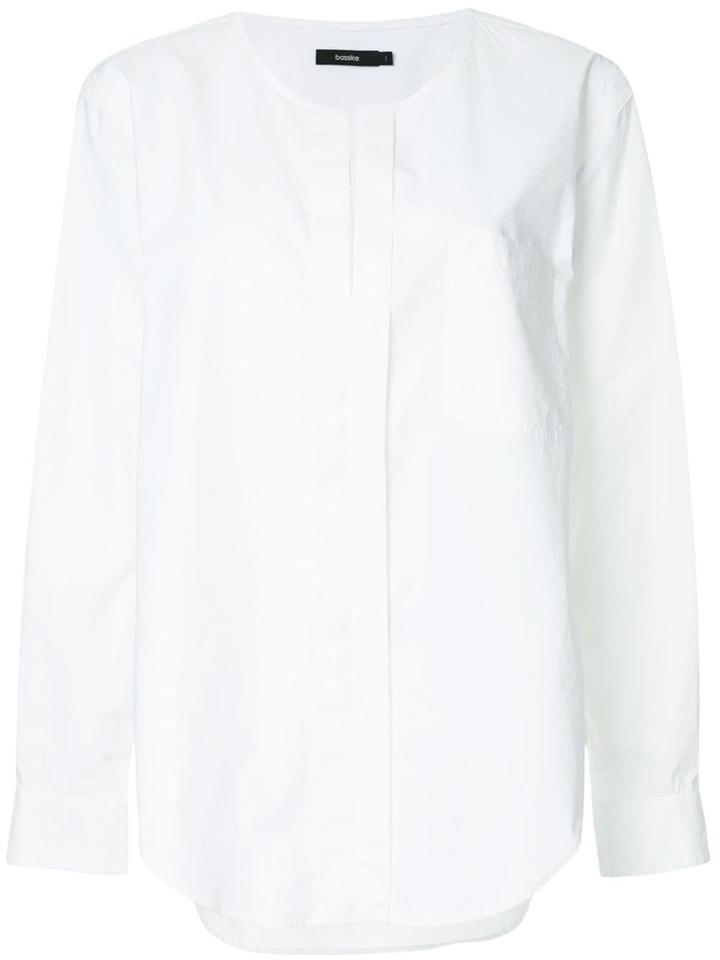 Bassike Collarless Shirt - White