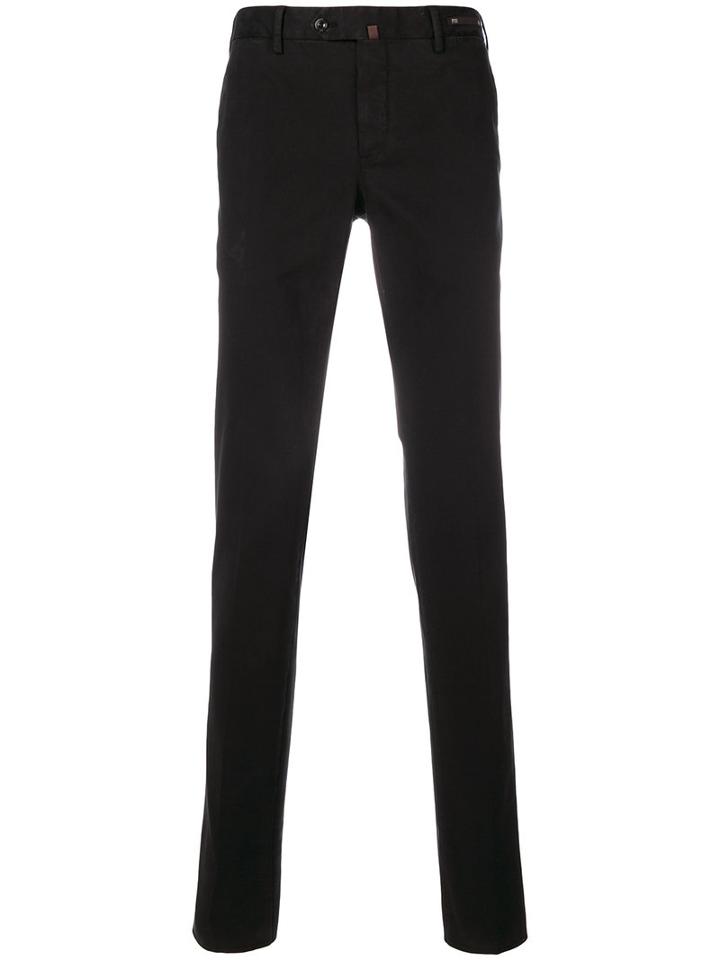 Pt01 - Classic Chinos - Men - Cotton/spandex/elastane - 48, Black, Cotton/spandex/elastane