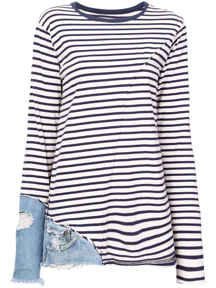 Greg Lauren Denim Patch Top - Blue