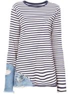 Greg Lauren Denim Patch Top - Blue