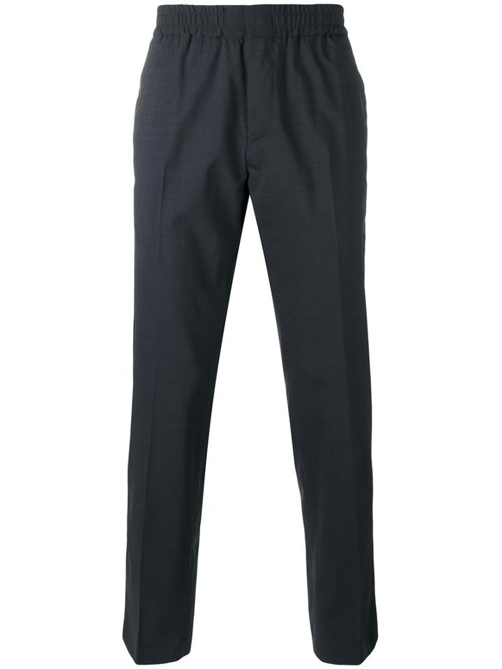 Msgm - Elastic Waist Pants - Men - Cotton/spandex/elastane/virgin Wool - 48, Black, Cotton/spandex/elastane/virgin Wool