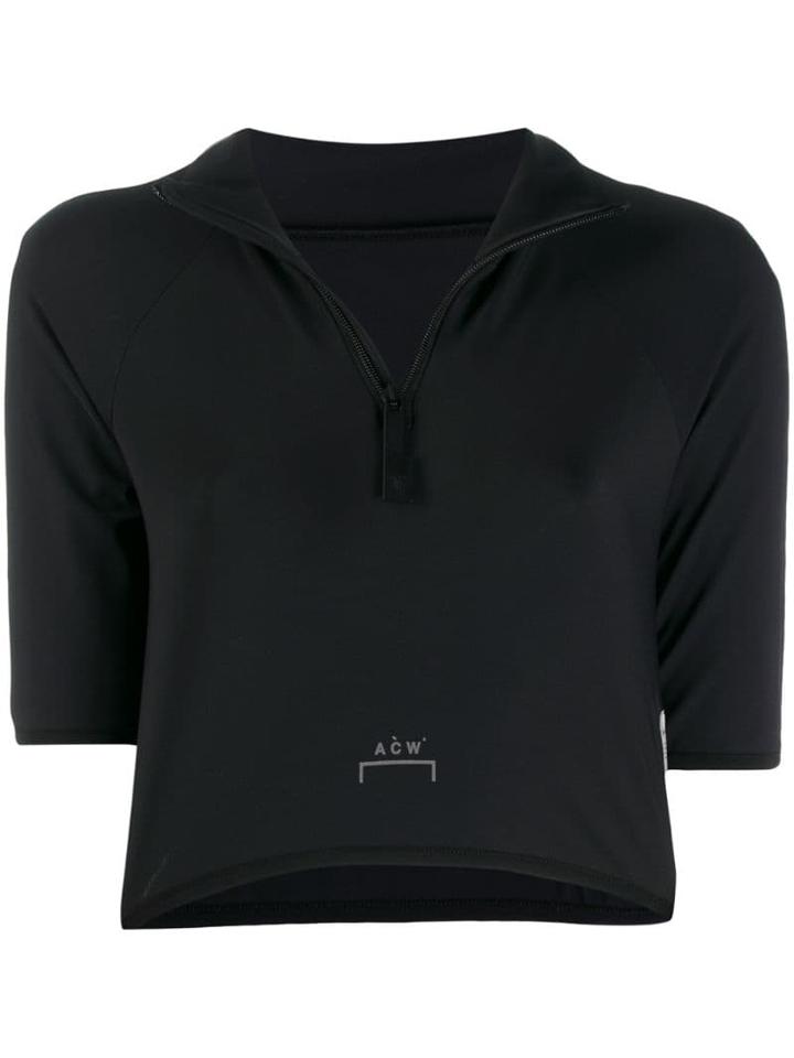 A-cold-wall* Cropped Logo T-shirt - Black
