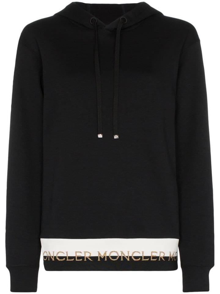 Moncler Logo-hem Cotton-blend Hoodie - Black