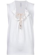 Carven Drawstring Front Top - White