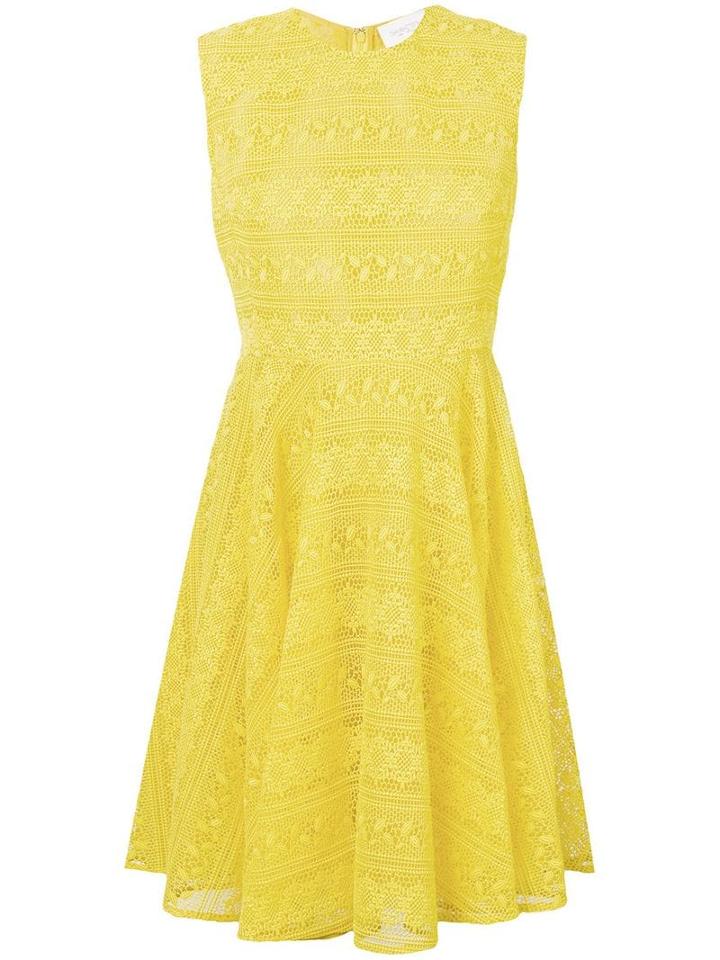 Giambattista Valli Lace Skater Dress - Yellow