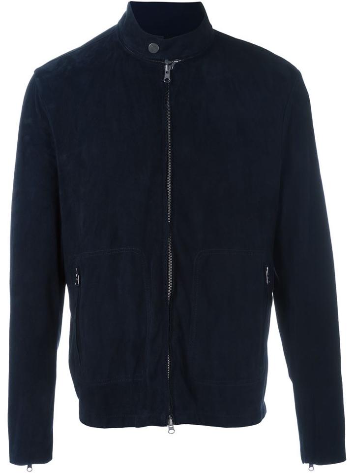 Fay Patched Pocket Bomber Jacket