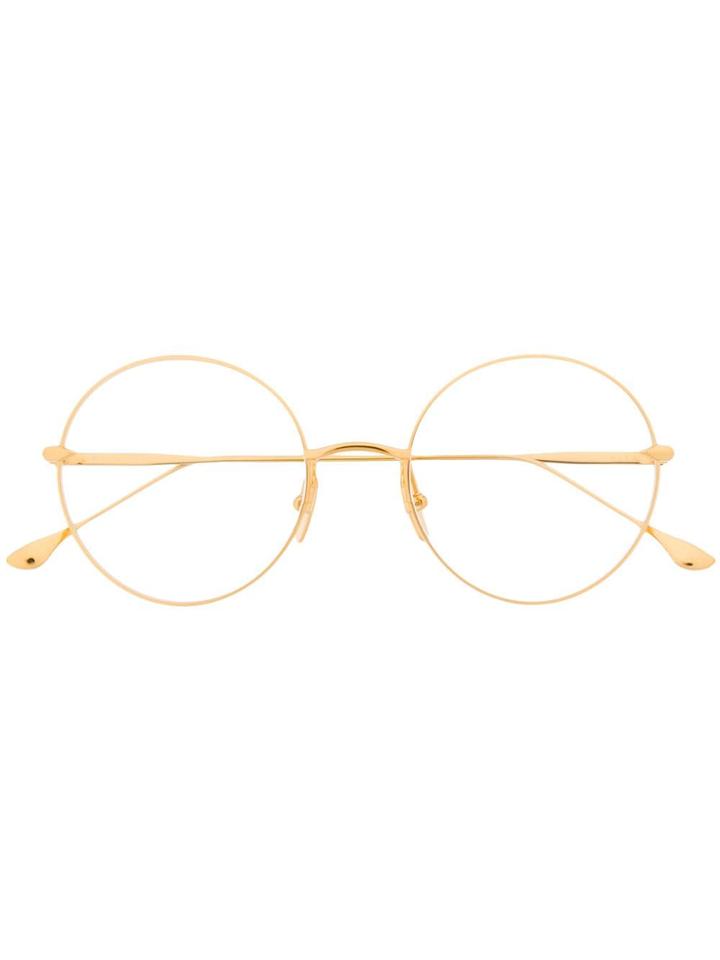 Dita Eyewear Round Frame Glasses - Gold