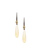 Ugo Cacciatori Hanging Skull Drop Earrings - Yellow & Orange