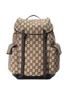 Gucci Monogram Pattern Backpack - Neutrals