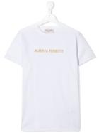 Alberta Ferretti Kids Teen Logo Embroidered T-shirt - White