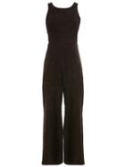 Drome Cross Back Jumpsuit, Women's, Size: Small, Black, Cupro/goat Suede
