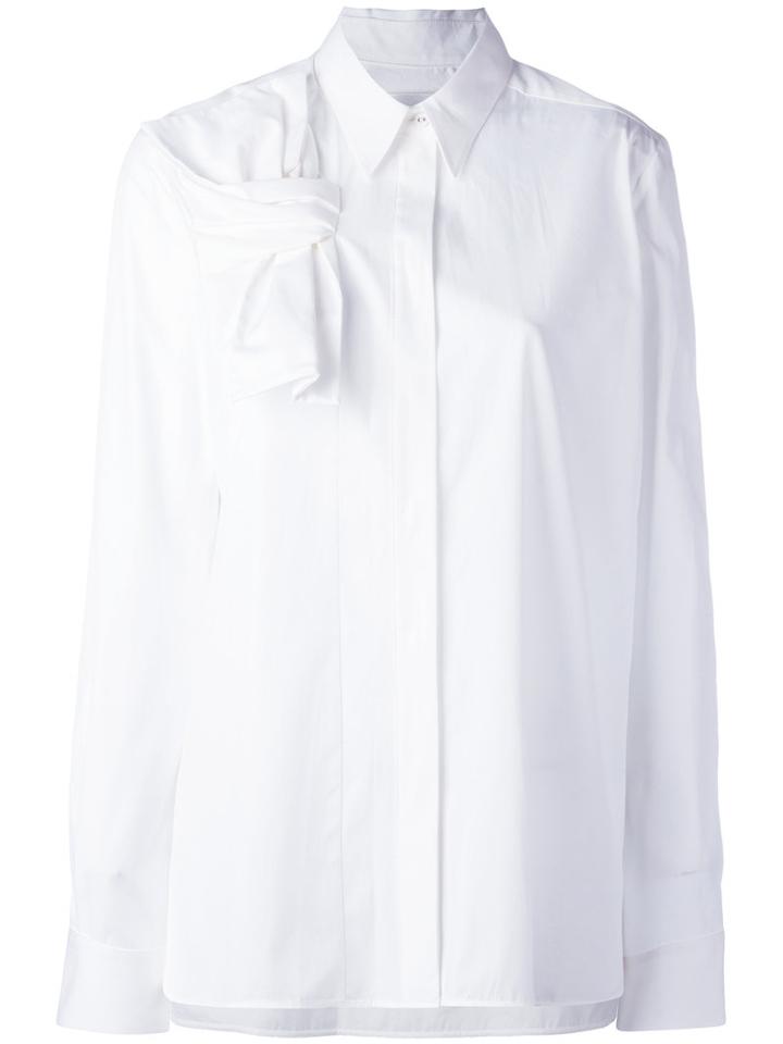 Victoria Victoria Beckham Tie-front Shirt, Women's, Size: 10, White, Cotton