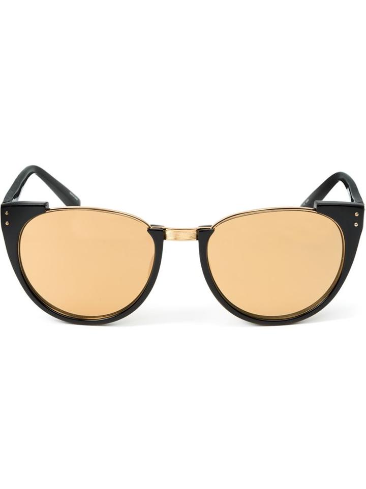 Linda Farrow '136' Sunglasses, Women's, Black, Acetate/glass/titanium
