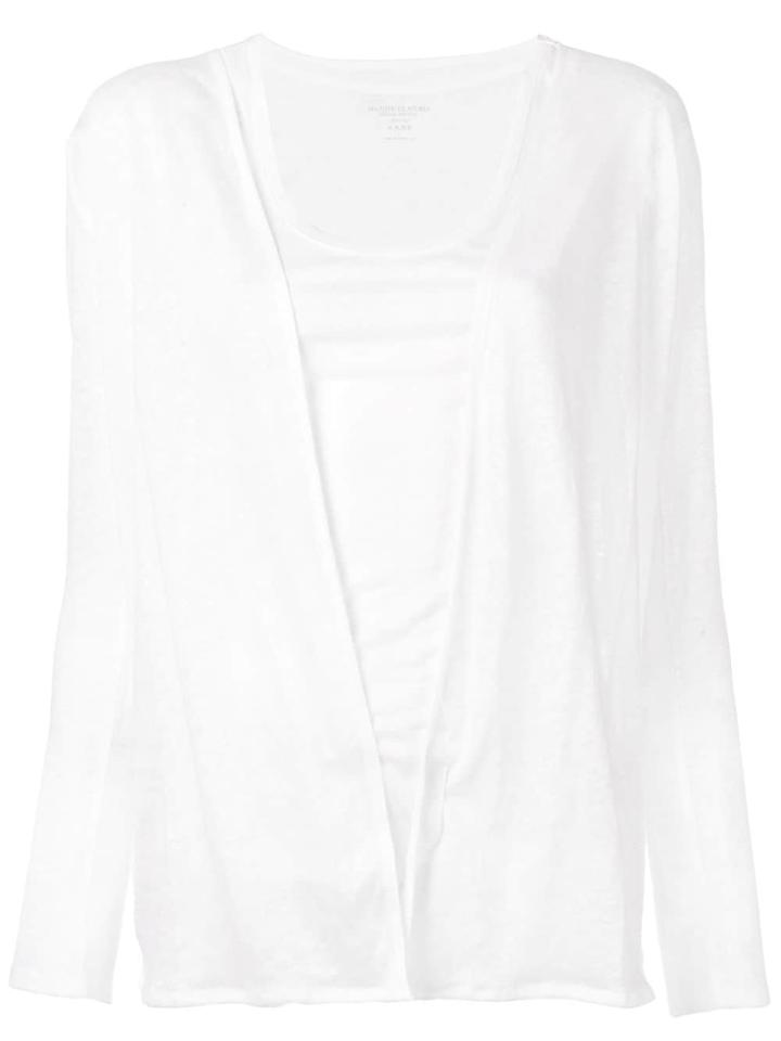 Majestic Filatures Cardigan Twin Set - White