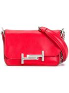 Tod's Double T Shoulder Bag, Women's, Red, Leather