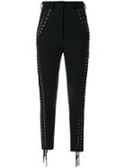 Dolce & Gabbana Lattice Eyelets Trousers - Black