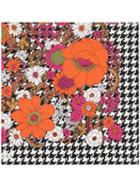 Gucci Floral Houndstooth Scarf - White