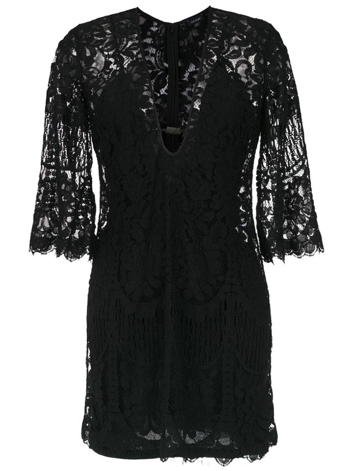 Tufi Duek Embroidered Lace Dress - Black