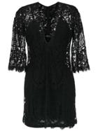 Tufi Duek Embroidered Lace Dress - Black