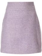 Bambah Diagonal Stripe Serena Mini Skirt - Purple