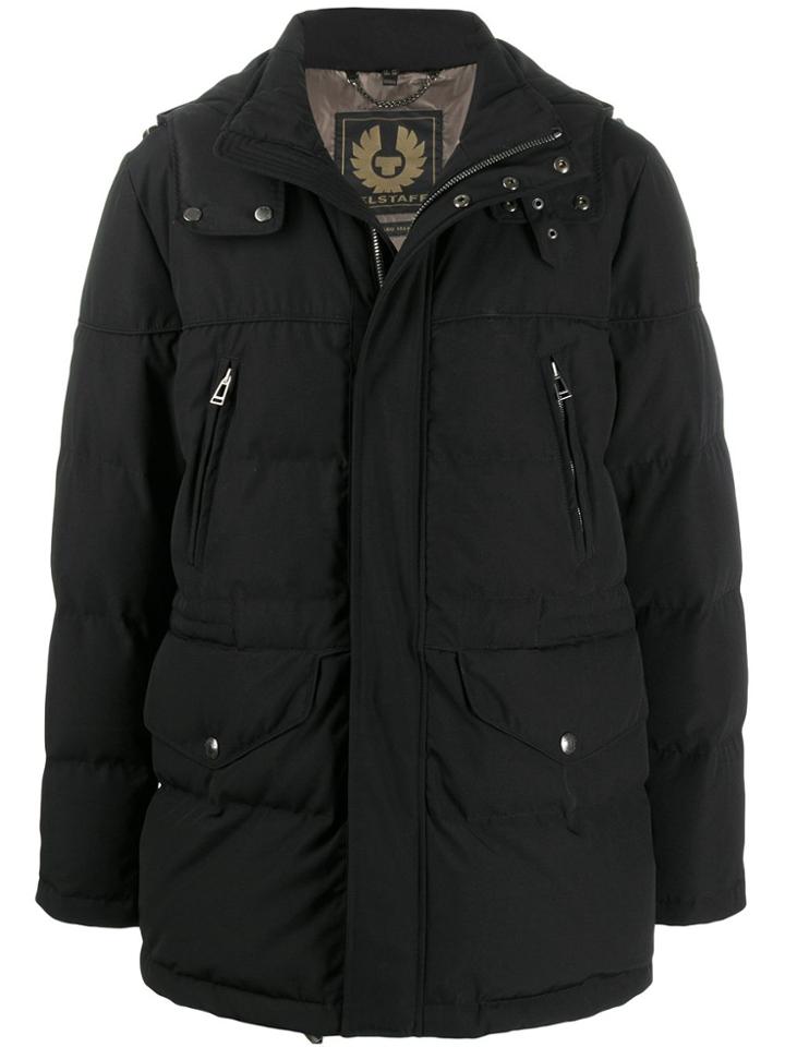 Belstaff Traverse Hooded Parka Coat - Black