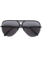 Philipp Plein Half-frame Aviator Sunglasses - Black