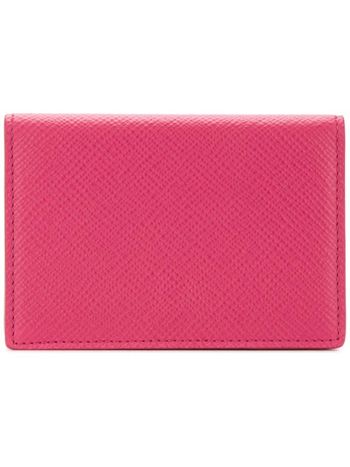 Smythson Snap Button Wallet - Pink & Purple