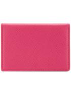 Smythson Snap Button Wallet - Pink & Purple