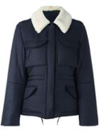 Maison Kitsuné Patch Pocket Jacket, Women's, Size: Medium, Blue, Polyester/cupro