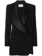 Vionnet Long Asymmetric Blazer - Black