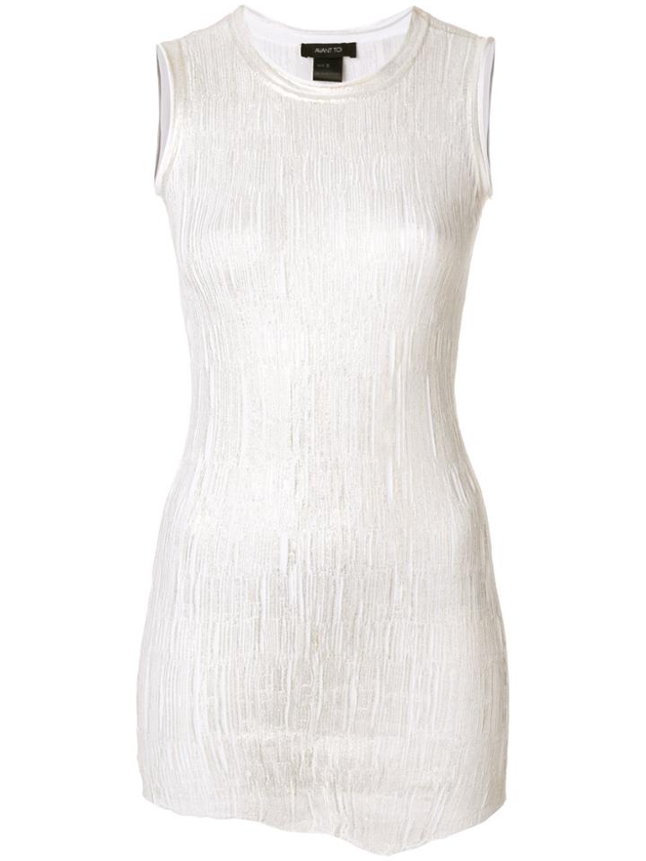 Avant Toi Ribbed Tank Top - Nude & Neutrals