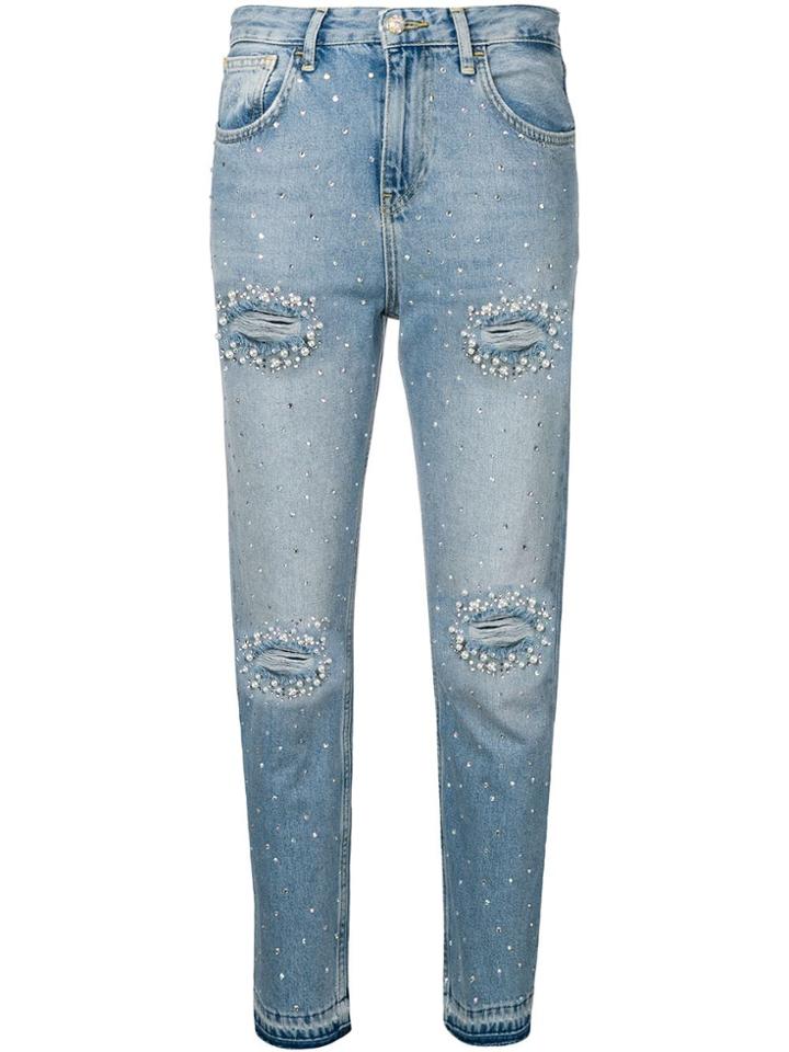 Liu Jo Gem Embellished Jeans - Blue