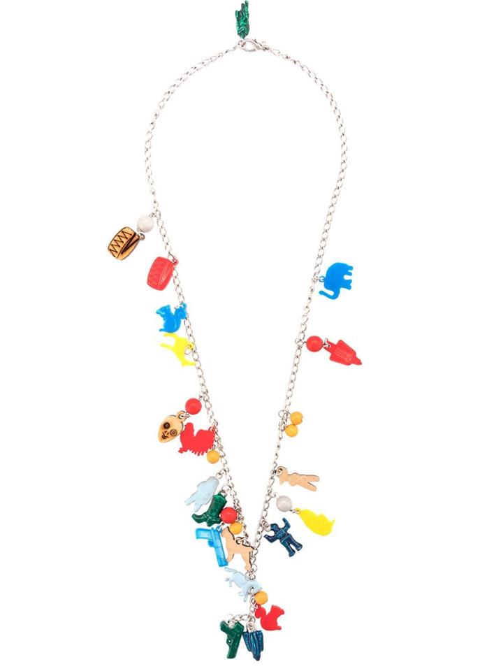Marni Long Charm Necklace - Multicolour