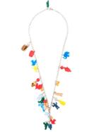 Marni Long Charm Necklace - Multicolour